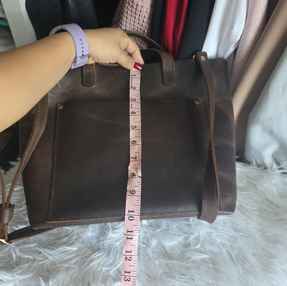 Portland Leather Goods Small Tote Brown Leather - Picture 6 of 9